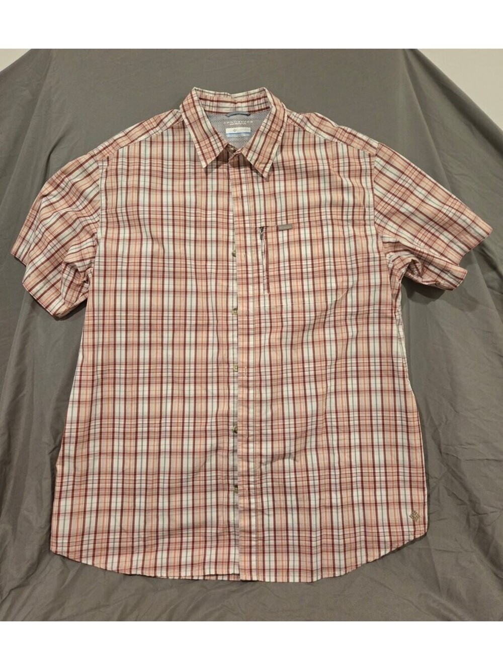 Columbia Men's Short Sleeve Plaid Button-Up Shirt